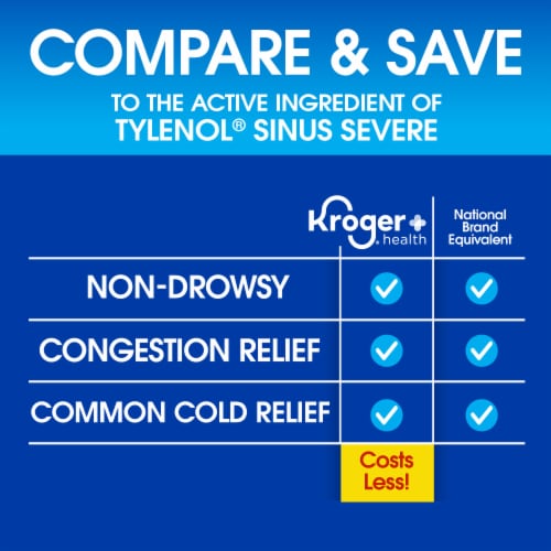 Kroger® Sinus Congestion & Pain DayTime Caplets Perspective: left