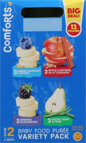 Comforts™ Stage 2 Baby Food Puree Variety Pack BIG Deal! Perspective: left
