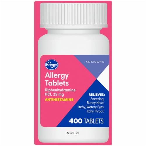 Kroger® Allergy Relief Antihistamine Tablets 25mg Perspective: left