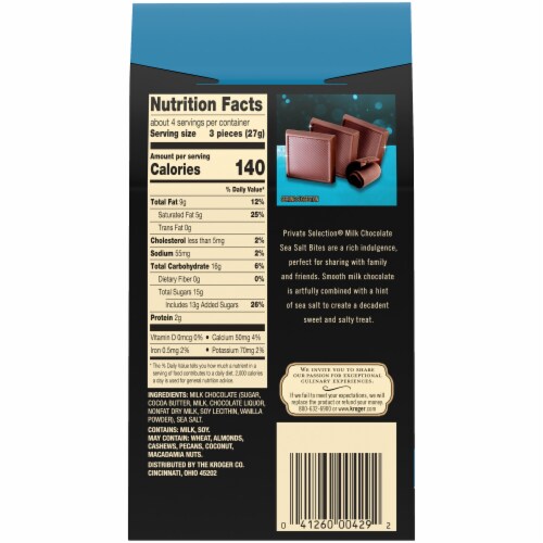 Private Selection® Milk Chocolate Sea Salt Bites Holiday Candy Bar Perspective: left