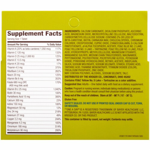 Kroger® Women's 50+ One Daily Complete Mutlivitamin Tablets Perspective: left