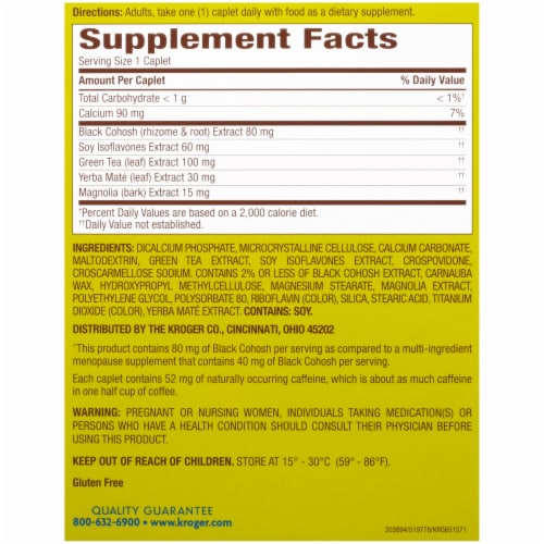Kroger® Maximum Strength Menopause Supplement Caplets Perspective: left