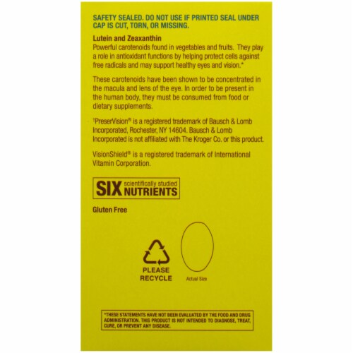 Kroger® VisionShield® Lutein & Zeaxanthin Softgels Perspective: left