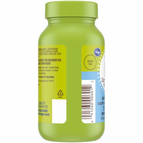 Kroger® Wild Berry Flavor Super B Complex with Vitamin C Dietary Supplement Quick Dissolve Tablets Perspective: left