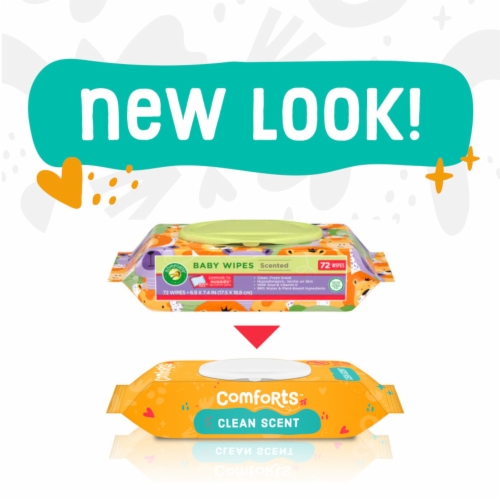 Comforts™ Clean Scent Baby Wipes Perspective: left
