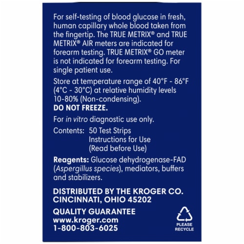 Kroger® True Metrix Test Strips Perspective: left