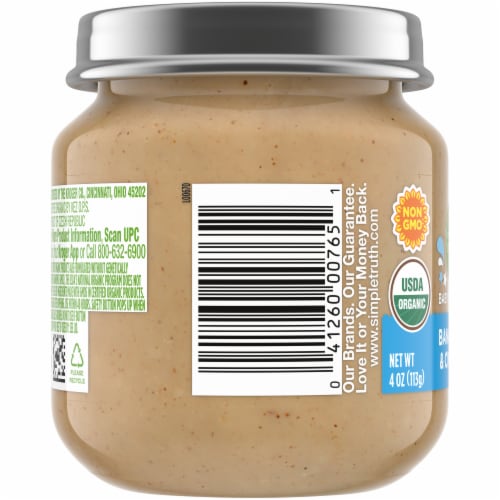 Simple Truth Organic® Banana Oat & Cinnamon Stage 2 Baby Food Perspective: left