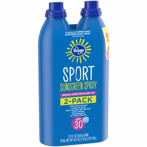 Kroger® Sport Sunscreen Spray SPF 30 Twin Pack Perspective: left