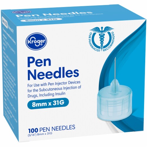 Kroger® 8mm x 31G Pen Needles Perspective: left
