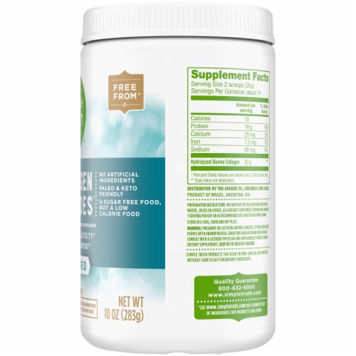 Simple Truth™ Unflavored Collagen Peptides Dietary Supplement Powder Perspective: left