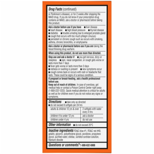 Kroger® DayTime & NightTime Maximum Strength Cold & Flu Relief Medicine Softgels Perspective: left