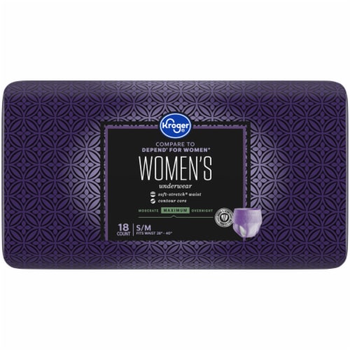 Kroger® Adult Incontinence Underwear for Women Maximum Absorbency, S/M with Soft Stretch Perspective: left