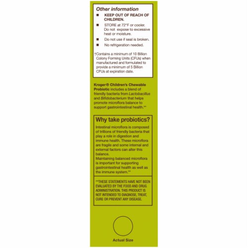 Kroger® Cherry and Berry Children's Chewable Probiotic Tablets Perspective: left