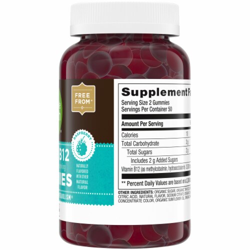 Simple Truth® Vitamin B12 Gummies Raspberry 3000mcg Perspective: left