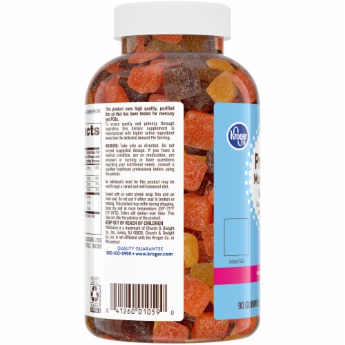 Kroger® Prenatal Raspberry Lemonade Multivitamin Gummies Perspective: left
