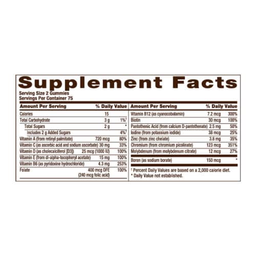 Kroger® Men's Mixed Berry Multivitamin Gummy Perspective: left
