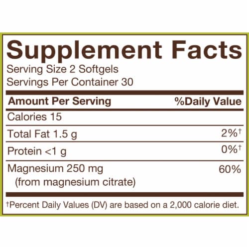 Kroger® Magnesium Citrate Softgels 250mg Perspective: left