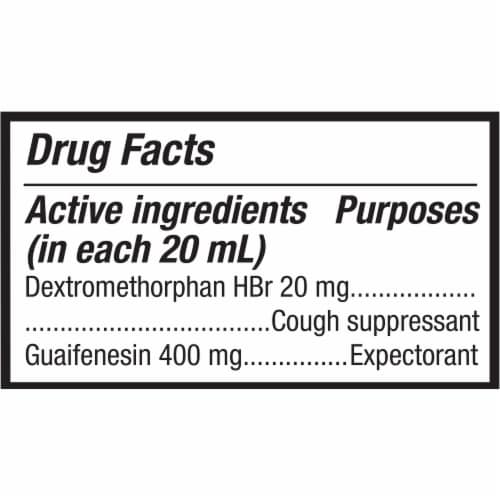 Kroger® Maximum Strength Fast Mucus Relief DM Max Cough Suppressant Liquid Medicine Perspective: left