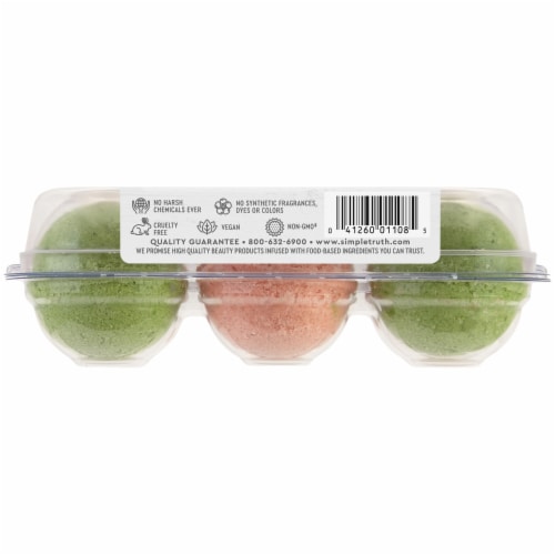 Simple Truth® Beauty Crate Avocado Coconut & Papaya Effervescent Bath Bombs Perspective: left