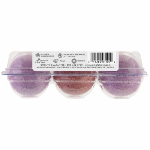 Simple Truth® Beauty Crate Blueberry Strawberry & Acai Effervescent Bath Bombs Perspective: left