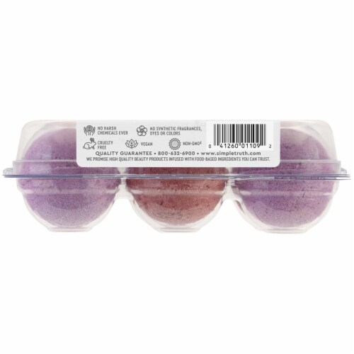 Simple Truth® Beauty Crate Blueberry Strawberry & Acai Effervescent Bath Bombs Perspective: left