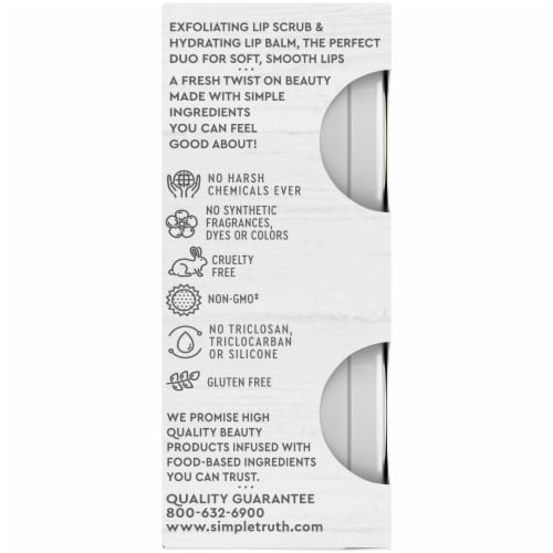 Simple Truth® Beauty Crate Poppyseed + Lemon Lip Balm & Scrub Perspective: left