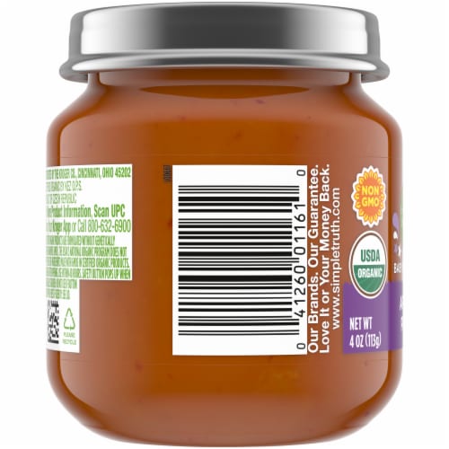 Simple Truth Organic® Apple and Prune Stage 1 Baby Food Puree Perspective: left