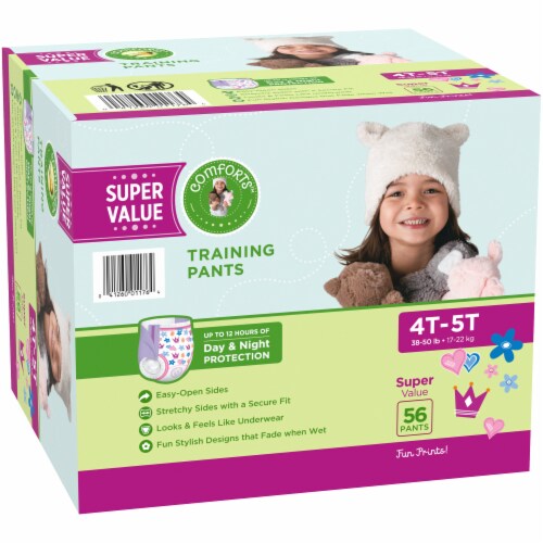 Comforts™ Day or Night Training Pants Girls 4T-5T (37+ lbs) Perspective: left