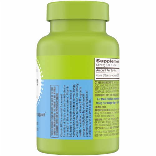 Kroger® Vitamin B12 Energy Metabolism Support 2500mcg Perspective: left