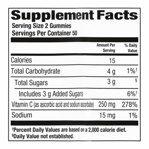 Simple Truth® Vitamin C Gummies Orange 250mg Perspective: left