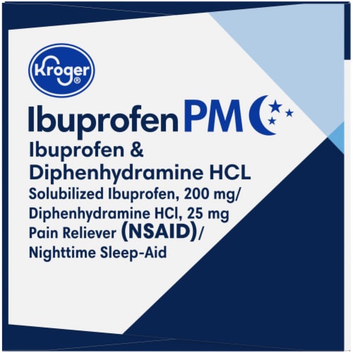 Kroger® Ibuprofen PM Liquid Softgel Capsules Perspective: left