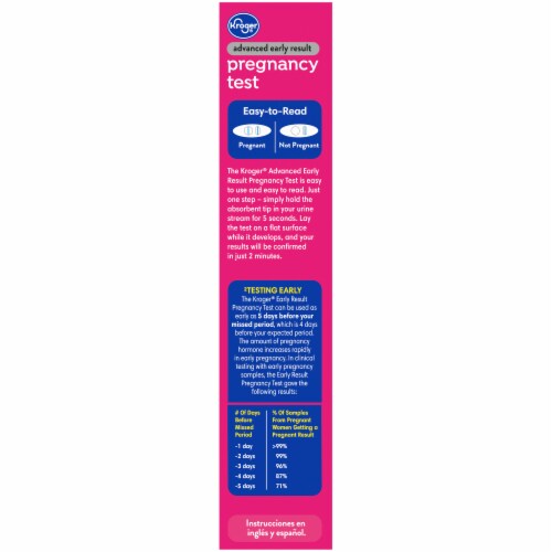 Kroger® Advanced Early Result Pregnancy Test Perspective: left