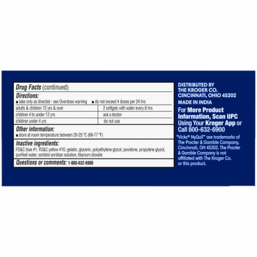 Kroger® Non-Drowsy Cold & Flu Nighttime Acetaminophen Caplets Perspective: left