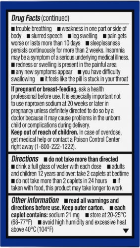 Kroger® Naproxen Sodium PM Caplets Perspective: left