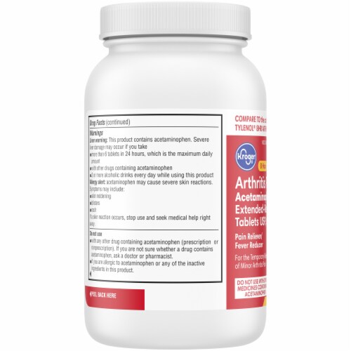 Kroger® Arthritis Pain Relief Acetaminophen Extended-Release Tablets 650mg Perspective: left