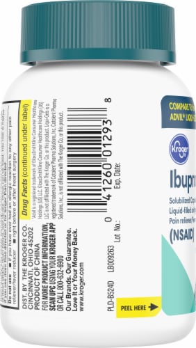 Kroger® Ibuprofen Softgels 200mg Perspective: left
