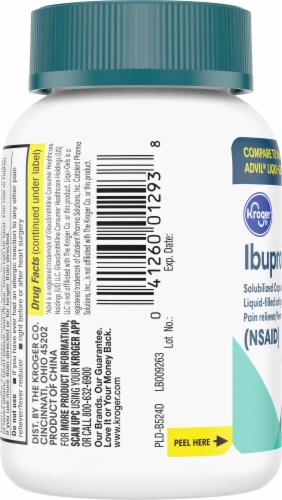 Kroger® Ibuprofen Softgels 200mg Perspective: left