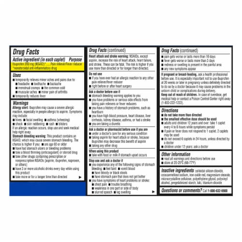 Kroger® Ibuprofen Pain Reliever & Fever Reducer Coated Caplets 200mg Perspective: left