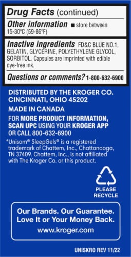 Kroger® Sleep Aid Softgels Perspective: left