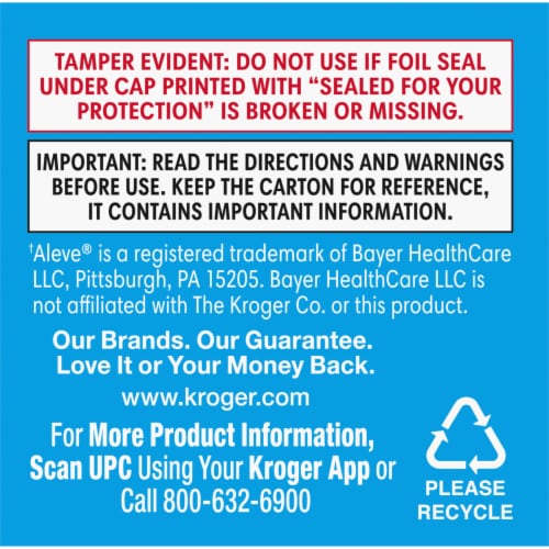 Kroger® Naproxen Sodium Tablets Perspective: left