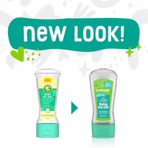 Comforts™ Baby Oil Gel with Aloe Perspective: left
