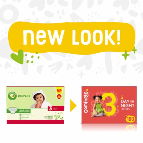 Comforts™ Day or Night Baby Diapers Size 3 (16-28 lbs) Perspective: left