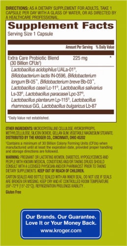 Kroger® Extra Care Probiotic Capsules Perspective: left