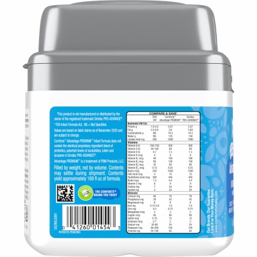 Comforts™ Advantage Premium™ Milk-Based Powder Infant Formula Perspective: left