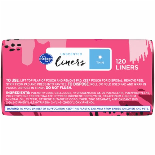 Kroger® Liners Thin Unscented Perspective: left
