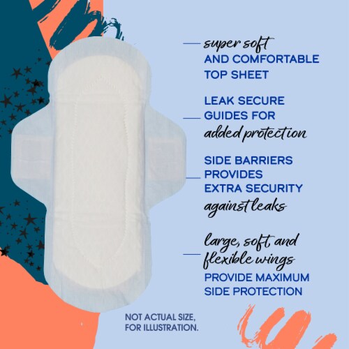 Kroger® Ultra Thin Pads with Wings Overnight Size 4 Unscented Perspective: left