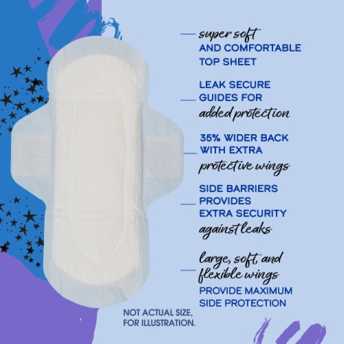 Kroger® Maxi Pads with Wings Extra Heavy Overnight Size 5 Unscented Perspective: left