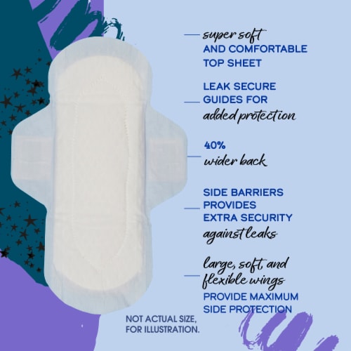 Kroger® Ultra Thin Pads with Wings Extra Heavy Overnight Size 5 Unscented Perspective: left
