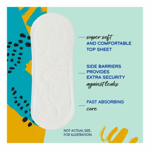 Kroger® Ultra Thin Pads without Wings Regular Size 1 Unscented Perspective: left