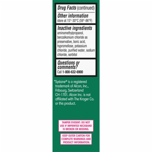 Kroger® High Performance Lubricant Eye Drops Perspective: left